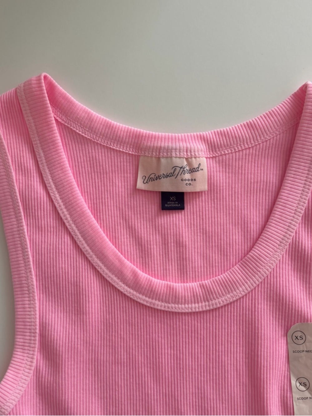 Universal Thread Pink Ribbed Tank Top - Picture 2 of 2